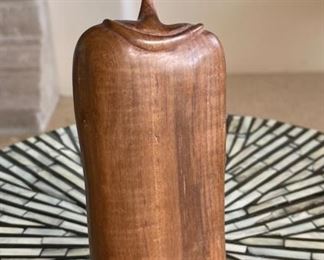 Mel'Ange Wood Carved Wood Figure	9x2.5x1.5in
