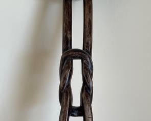 Hand Carved Wood Face Decor	21x7in
