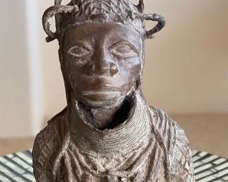 Pier 1 Bronze Oba of Benin Sculpture	12x5.5x3.5in
