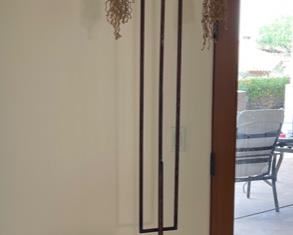 7.5ft Tall Rustic Metal Tribal Figure Art	91x19.5x17in
