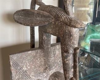 Life Size African Wood Carved Statue	65x13x13.5in
