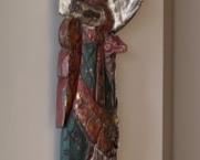 Wood Carved Lady Sculpture #2 India	51x8x6in
