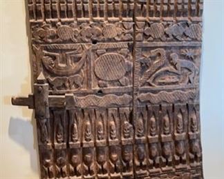 Dogon Door From Mali Africa Primitive Wood Panel Large Door	57 x 28 x 2
