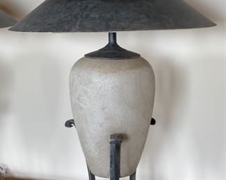 Ceramic & Bronze Table Lamp #1	30in H x 22in Diameter
