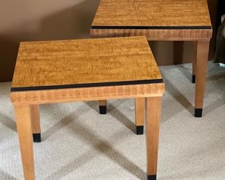 2pc Lane Maple Burl Wood End Tables PAIR 11141	24x22.5x27.5in
