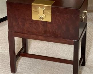 Burl Wood Chest on Stand	21x18.5x10.5in
