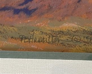 *Original* Art Patricia Buck Hamilton PB Pastel Monument Valley ART PBH	18x41.5x1in
