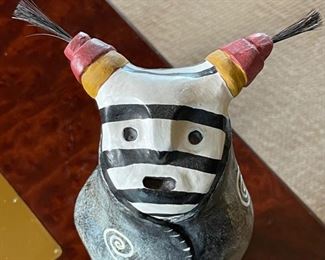 Judy Peele Tribal People Pottery Ceramic  Figure Art	11.5in H x 5x4in
