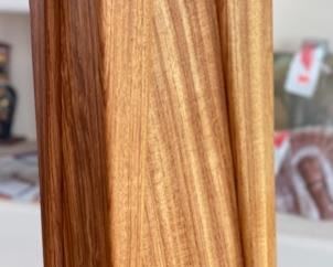 Teak Wood Contemporary Artist Made  Box Stand	20x5.25x5.25in
