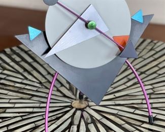 Memphis Modern Clock Chris Isabelle Brightman Design	7x6x3in
