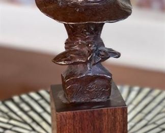 Bronze Cowboy Bust Sculpture	10x2.5x2.5in

