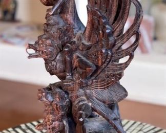 Hand Carved Wood Sculpture	13x9x6in
