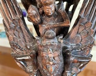 Hand Carved Wood Sculpture	13x9x6in
