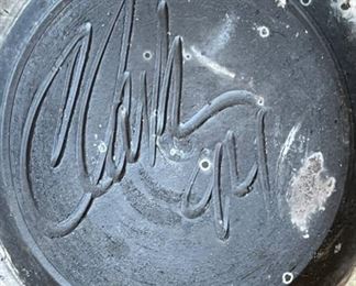 Signed Studio Raku Pottery Vase	10.25 x 6in Diameter
