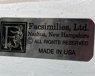 2pc Ceramic  Angels Facsimiles Ltd.	13x1.5x2.5in
