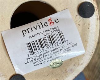 Privilege  Decor Ceramic Finial Pair	16.5in H x 5.5in Diameter
