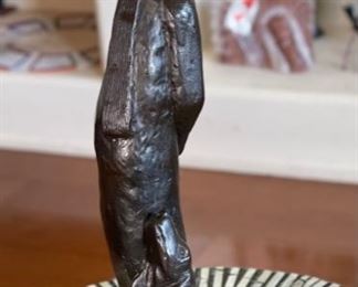 Frederick Geibelt Proud Friends Sculpture Bronze Statue 	15.5x5x6in
