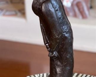 Frederick Geibelt Proud Friends Sculpture Bronze Statue 	15.5x5x6in
