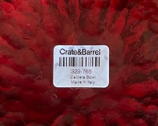 Crate & Barrel Centerpiece Bowl Italy	6x16x9in
