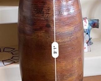 Huge Hammered Copper Vessel Planter	38in H x 17in Diameter
