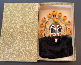 Vintage Chinese Ceramic Opera Mask Mini #4	Box : 2x7x4.5in
