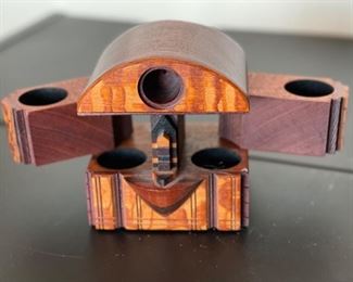 Po Shun Leong Carved Wood Jewelry Box Art	5.5x5x4in
