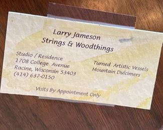 Larry Jameson Turned Wood Bowl	4.5in H x 12in Diameter
