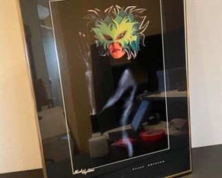 Mask Hysteria First Edition Poster 1982 Framed	25x19in
