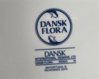 Set of 13 Dansk Flora Blue with White	

