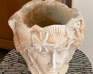 Cast Stone Bust Pot/Planter	10in H x 12in Diameter
