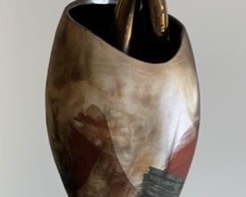 Dave Allyn Ceramics Raku Flame Sculpture	25in H x 6x6in
