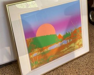 *Signed* Max Epstein Sunset Litho Framed Art Print	22x26.5in
