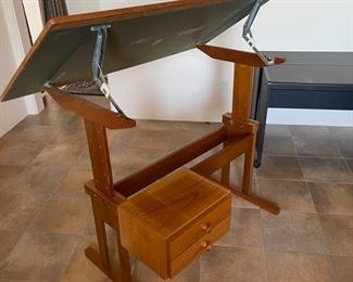 Danish Modern Drafting Table by Mobelfabrik Trekanten Mobelfabriken	Length 51 inches x 39 inches wide x 38 inches tall
