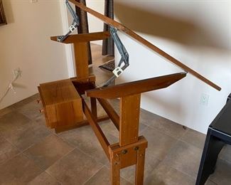 Danish Modern Drafting Table by Mobelfabrik Trekanten Mobelfabriken	Length 51 inches x 39 inches wide x 38 inches tall
