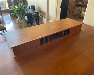 Asher Benjamin Cherry Wood table w/ drawer desk box	Table: 29x41.5x78in  
