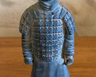 Chinese Terracotta Soldier Warrior Ceramic Figure  Signed	10x4x2
