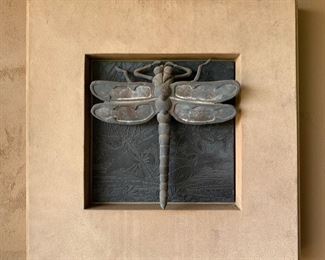 Dragonfly Wall Hanging Faux Stone Patio Decor	24x24x3
