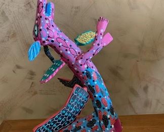 Oaxacan Folk Art Dragon Lizard Figurine	19x9x4

