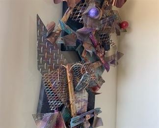 Justin Coopersmith Mixed Media Wall Sculpture	56x37x8
