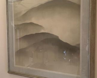 Signed Art Titled Umber Mist by Taylor 1971	40x39x3
