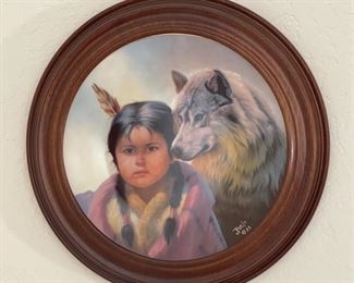 Perillo Loyal Alliance Collectors Plate Native American  Collectors Plate	11in Diameter
