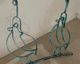 Wrought Iron Quail Family Wall Art	31x44in
