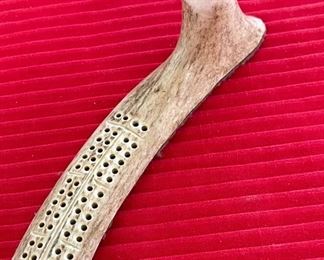 Native American Antler Turquoise  cribbage board Stag	3x13x2in