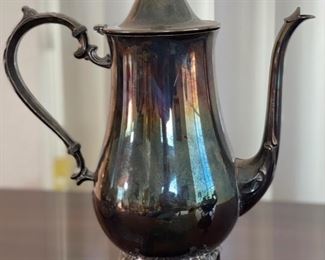 3pc Unmarked Silverplate Tea Set	11x10x4in
