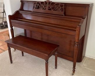 Charles R. Walter  Traditional Console Piano	43x59x23in
