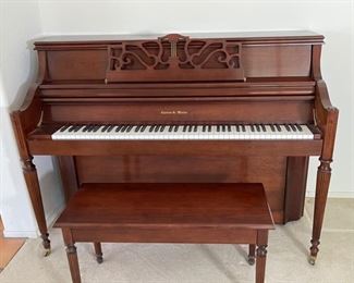 Charles R. Walter  Traditional Console Piano	43x59x23in
