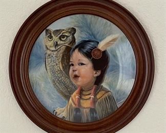 Perillo Small & Wise Collectors Plate Native American  Collectors Plate	11 in diameter
