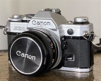 Canon AE-1 35mm SLR Camera w 50mm 1.8 Lens	
