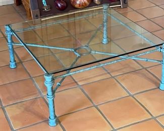 Glass & Iron Coffee Table	17x40x40in
