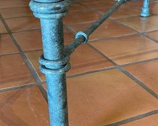 Glass & Iron Coffee Table	17x40x40in
